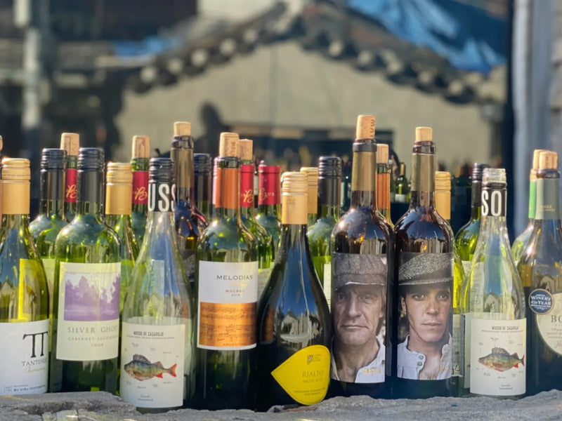 Vier Wein-Stile — Rotwein, Weißwein, Rosé und Schaumwein