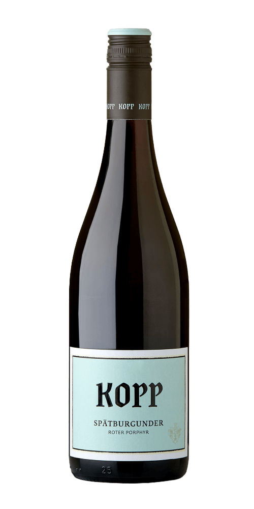 Weingut Kopp, Spätburgunder, Badischer Rotwein mit Kirschnoten und feiner Kräuternote.