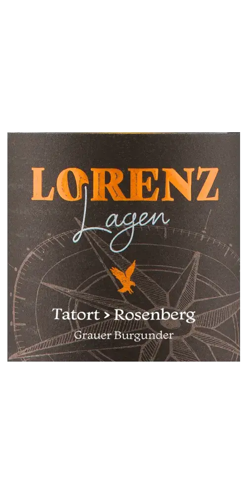 Tatort Rosenberg Grauer Burgunder, Weißwein aus Nahe, kupfergoldene Farbe, Aromen von Jasmin und Linde.