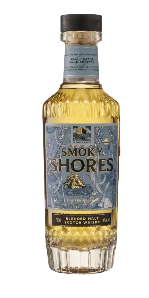 Schottischer Whisky Wemyss Malts Smoky Shores, rauchiger Blended Malt, 70cl, maritime Aromen, limitierte Edition