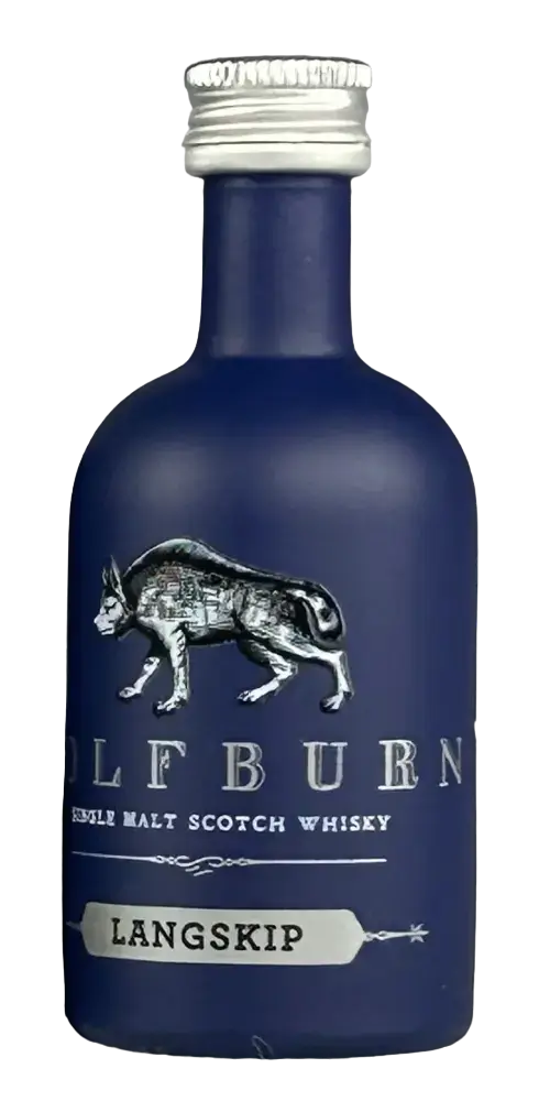 Schottischer Whisky Langskip von Wolfburn, süß und geschmacksvoll in einer kleinen Flasche, optimal für Tastings.