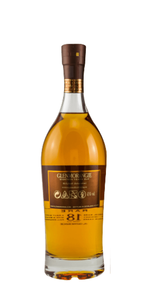 Schottischer Whisky Glenmorangie 18 Jahre, Highland Single Malt, reif in Oloroso-Sherry-Fässern, Zeit 2 Taste.