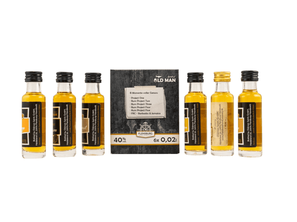 Old Man Rum Tasting Set mit 6 Mini-Flaschen aus Kuba und Jamaika, 40%, 0,02 L je Flasche, Zeit 2 TASTE
